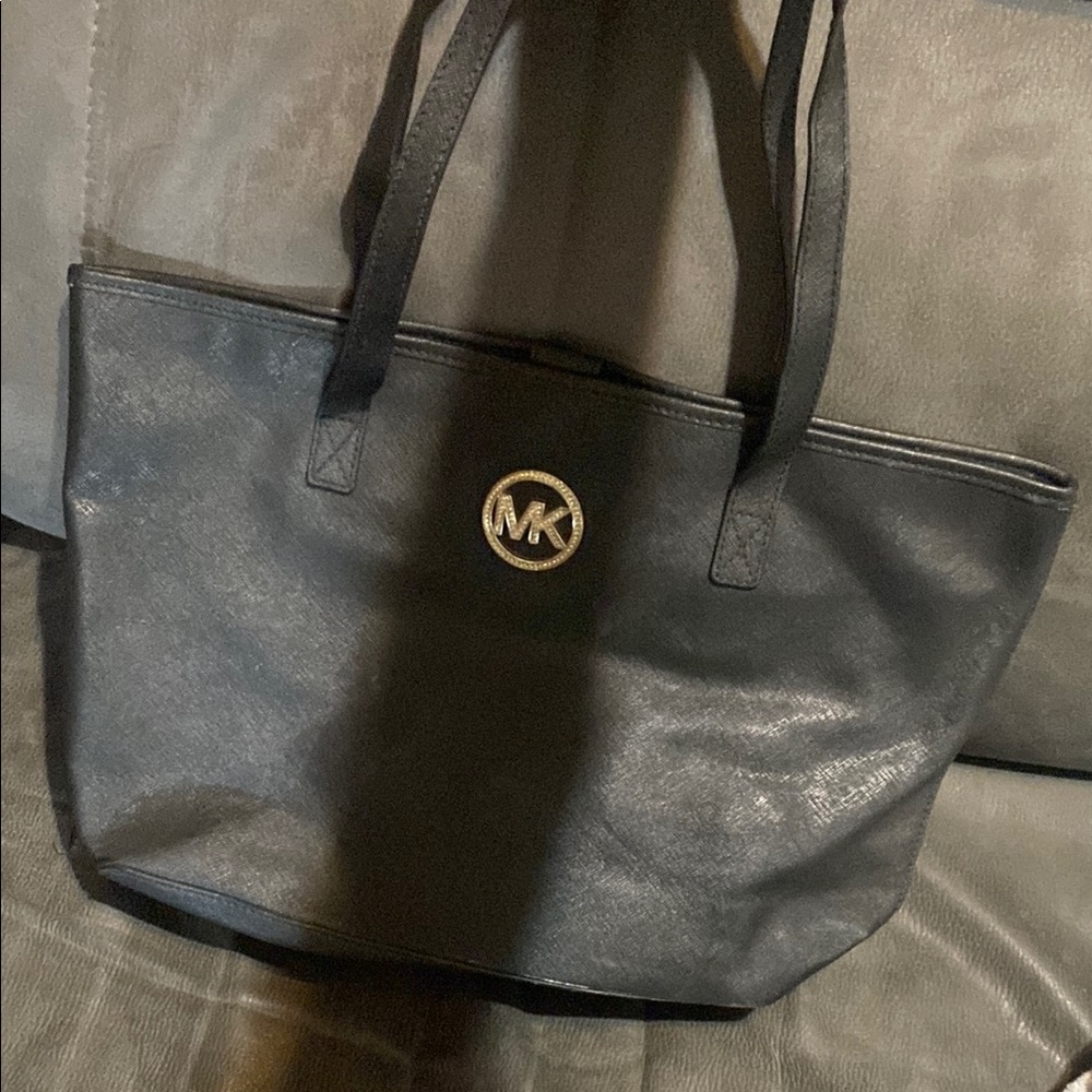 Michael Kors Black Purse with Gold Logo